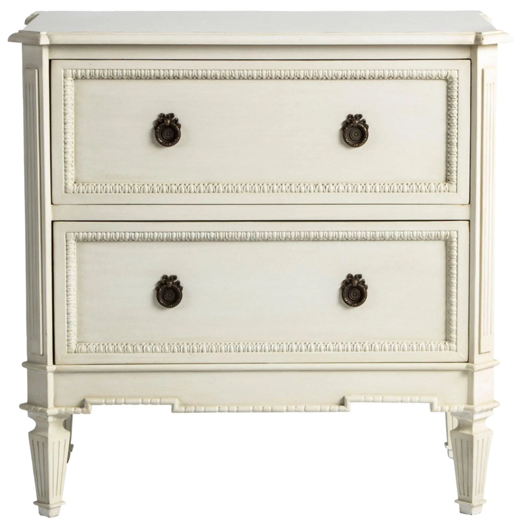Handmade French Two Drawer Wood Chest - Nightstands & Chests - The Well Appointed House