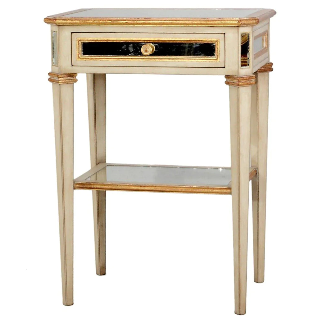 Handmade French Two Shelf Table with Mirrored Tops - Side & Accent Tables - The Well Appointed House