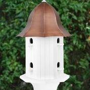Hardwood Dovecote Manor Bird House with Copper Roof - Birdhouses - The Well Appointed House