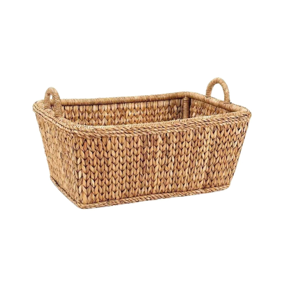 Harvested Rattan Wicker Market Basket with Handles - Baskets & Bins - The Well Appointed House