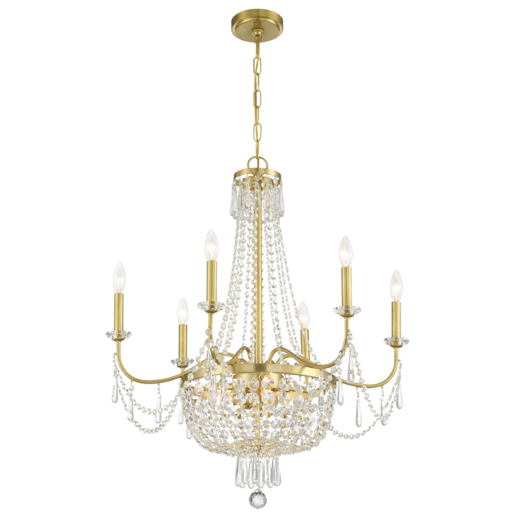 Haywood 9 Light Hand Cut Crystal Chandelier - The Well Appointed House