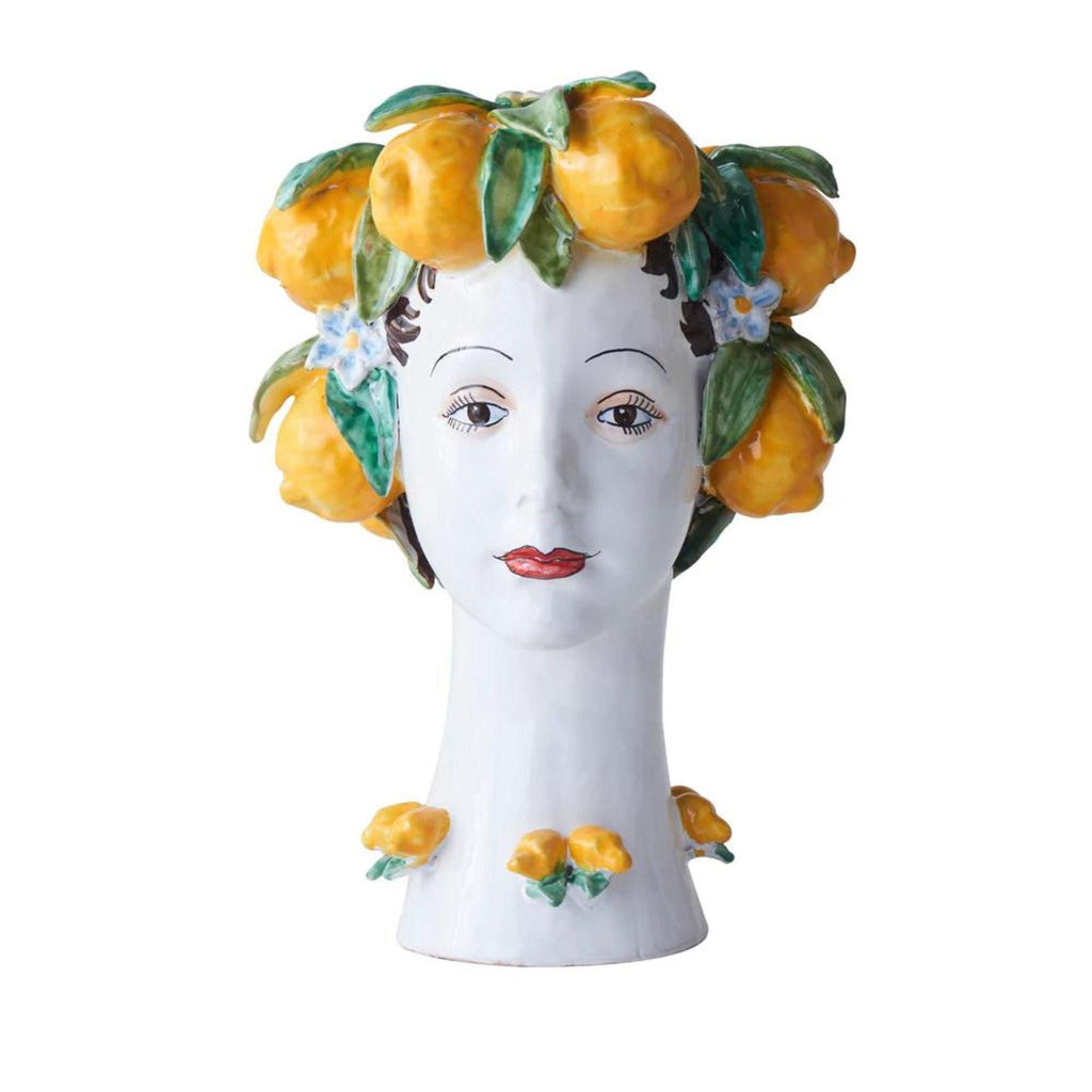 Head Vase With Lemon Crown - Vases & Jars - The Well Appointed House