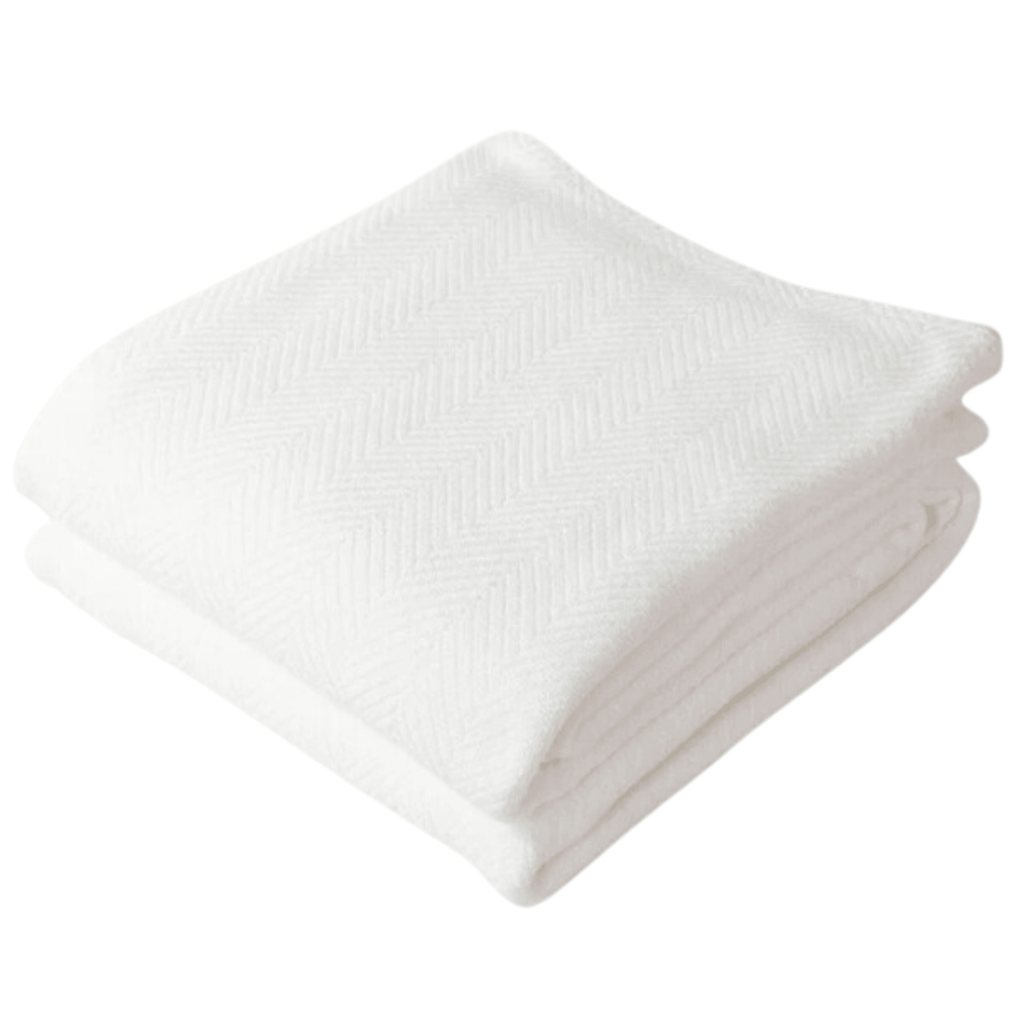 Herringbone Blanket in Bright White - Available In Multiple Sizes - Throw Blankets - The Well Appointed House