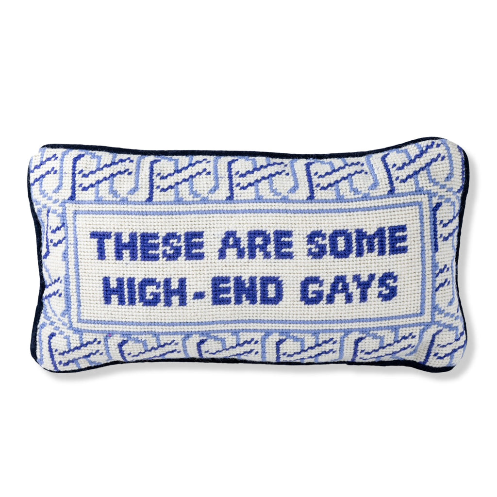 High-End Gays Needlepoint Pillow - The Well Appointed House