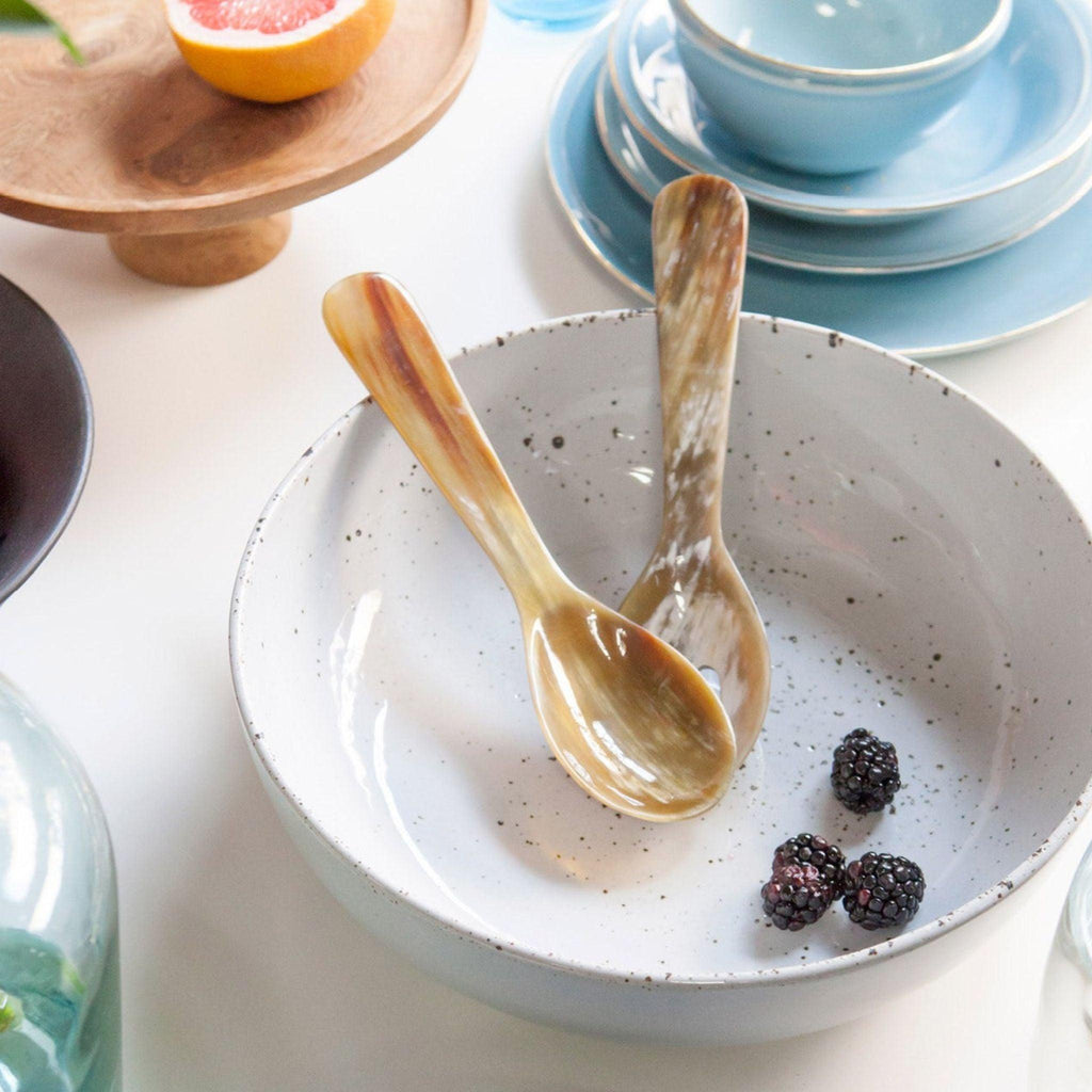 Horn Bone Serving Spoon Set in Natural Finish - Serveware - The Well Appointed House