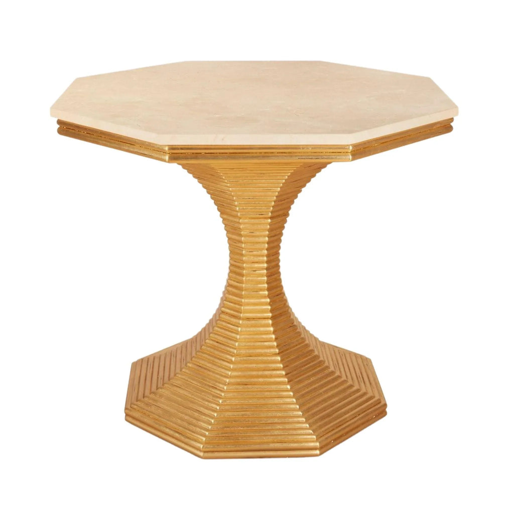 Hourglass Side Table in Gold - Side & Accent Tables - The Well Appointed House