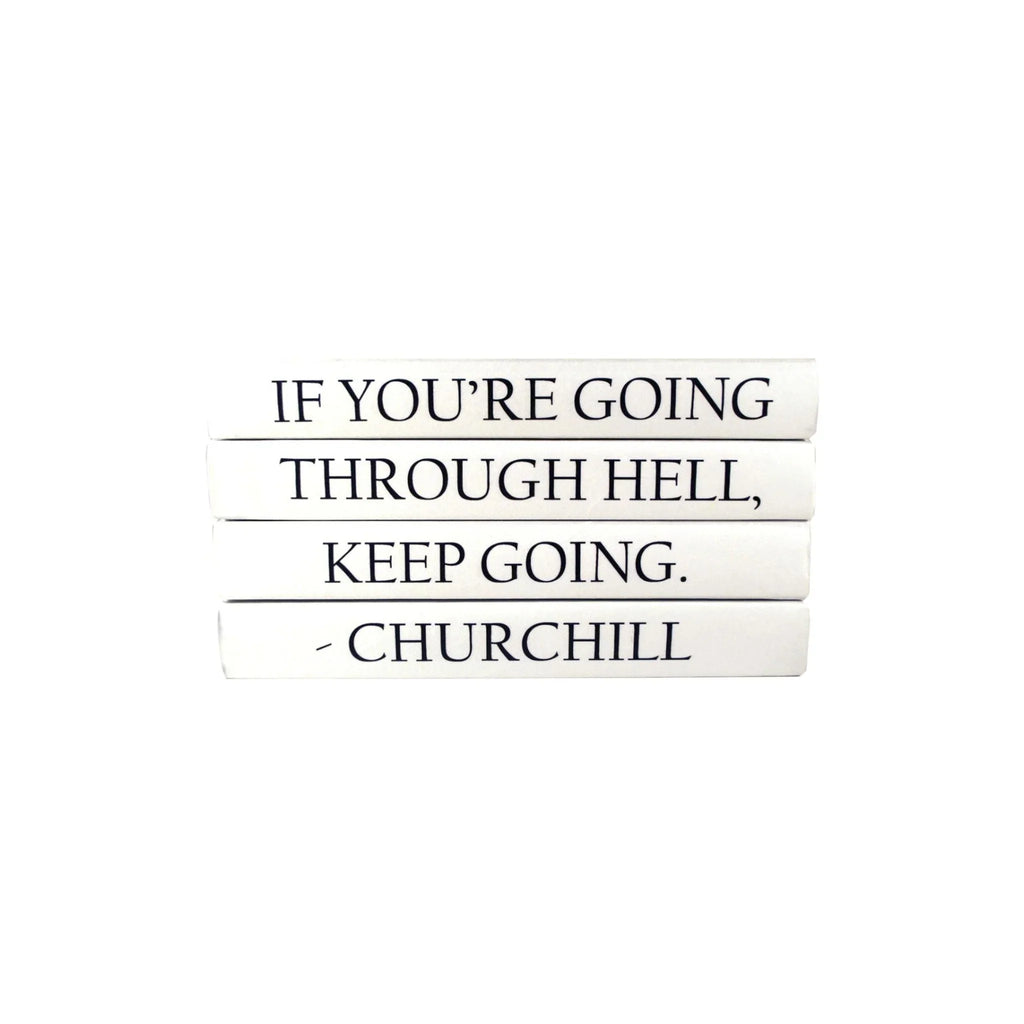 "If You Are Going Through Hell, Keep Going" Decorative Book Set - Books - The Well Appointed House