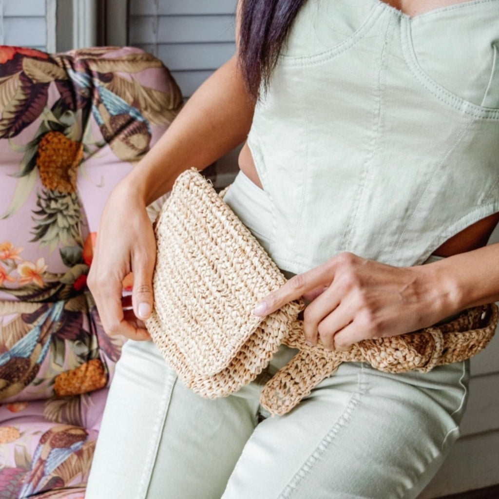 Straw Belt Bag- Natural - The Well Appointed House