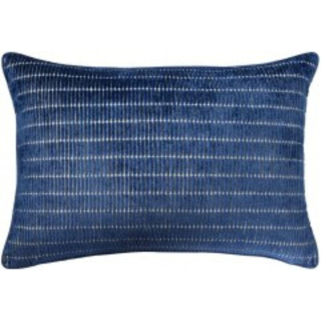 Indigo Blue Dot Decorative Rectangular Throw Pillow - Pillows - The Well Appointed House