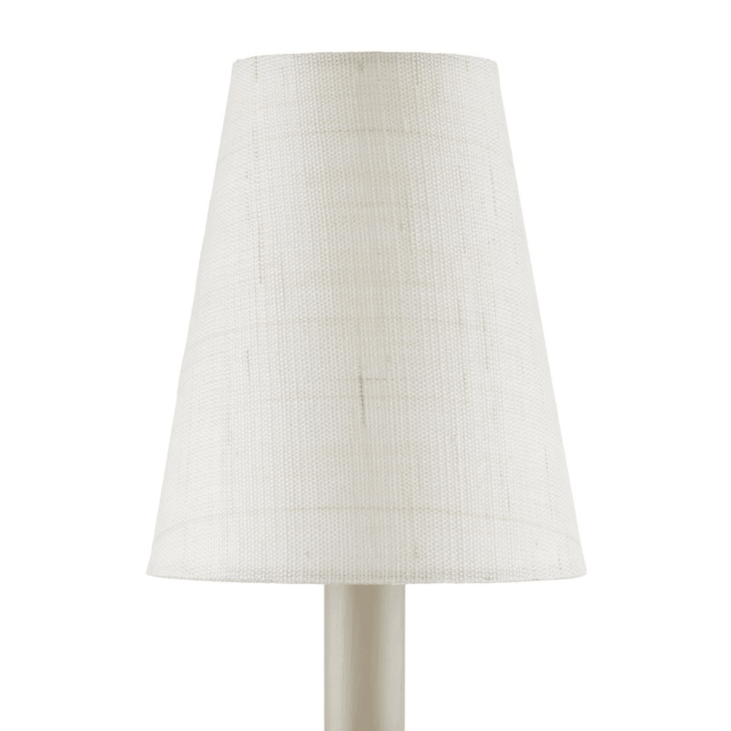 Ivory Fine Grasscloth Tapered Chandelier Shade - Lamp Shades - The Well Appointed House