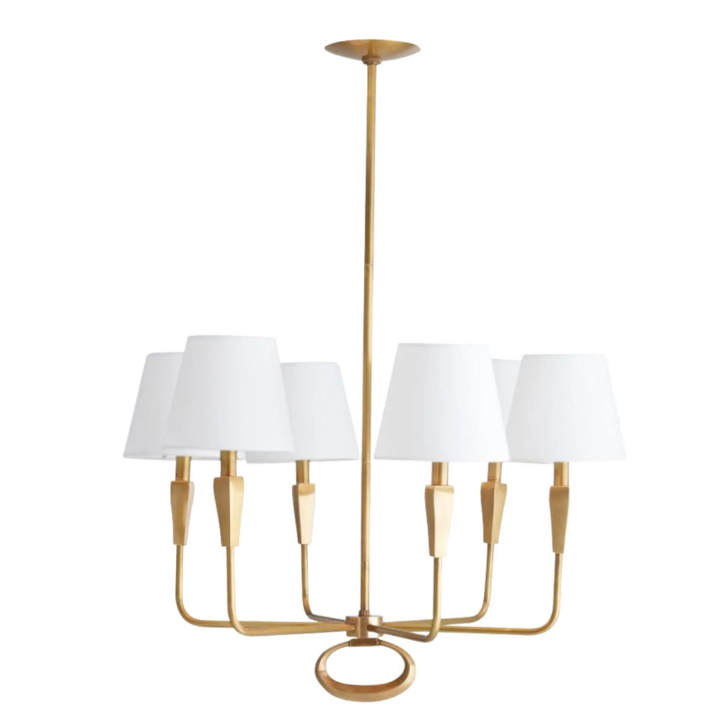 Jeremiah Vintage Brass Chandelier - Chandeliers & Pendants - The Well Appointed House