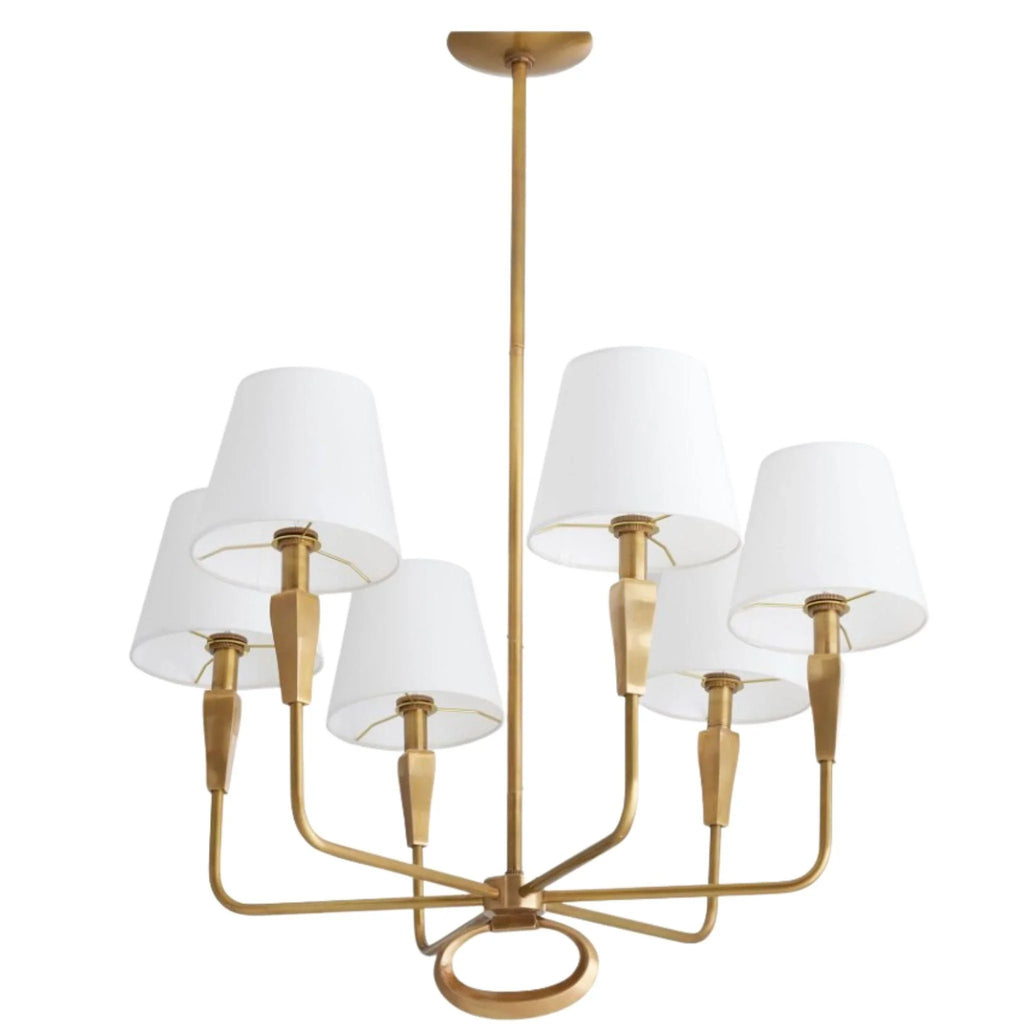 Jeremiah Vintage Brass Chandelier - Chandeliers & Pendants - The Well Appointed House