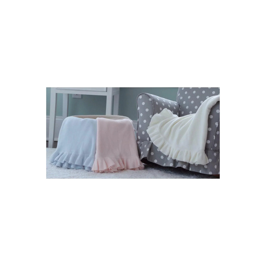 Jersey Knit Ruffle Baby Blanket - Baby Gifts - The Well Appointed House