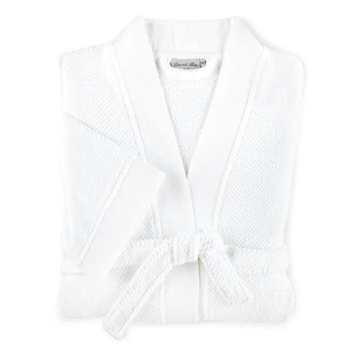 Jubilee Textured Bathrobe in White The Well Appointed House
