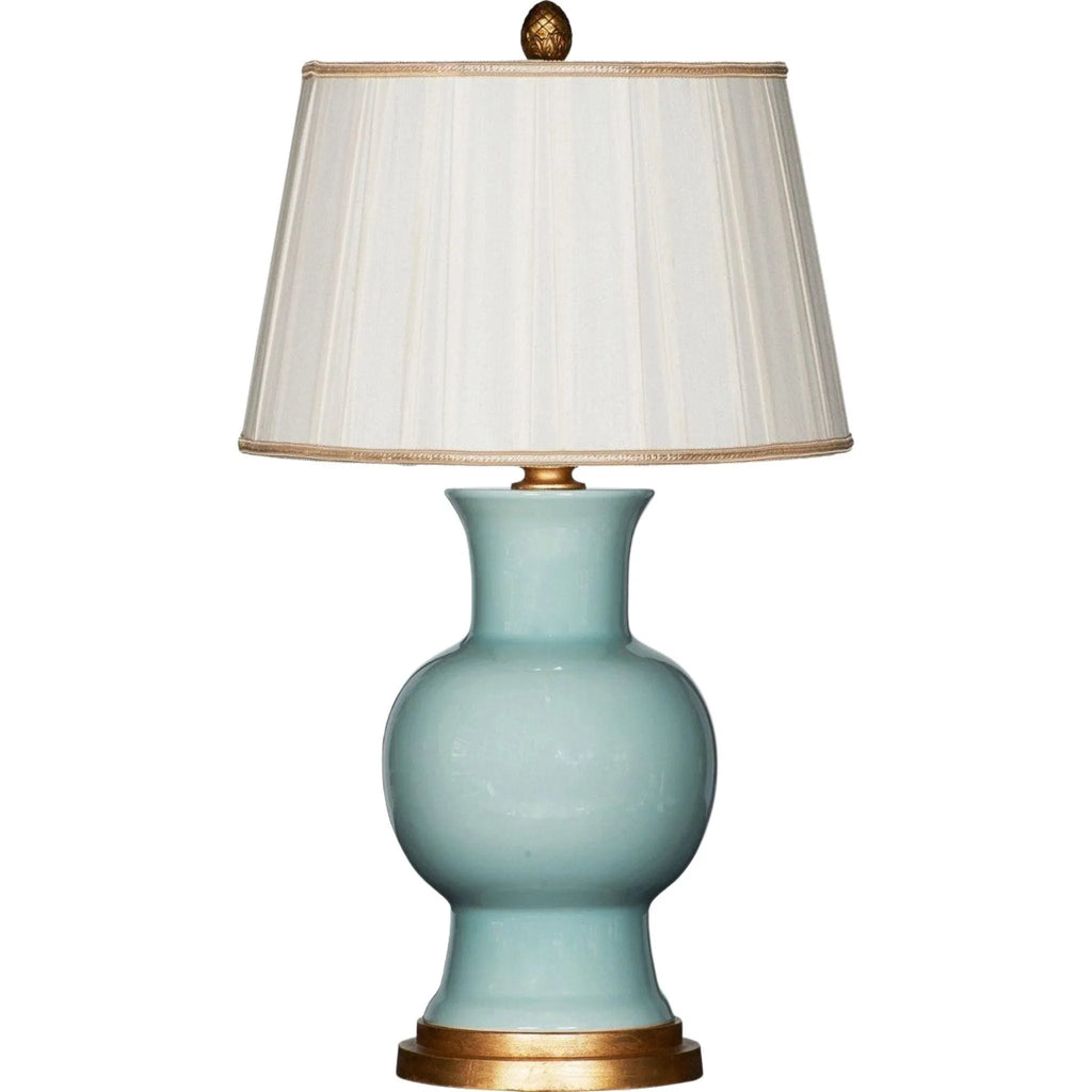 Juliette Celadon Table Lamp With Shade - Table Lamps - The Well Appointed House