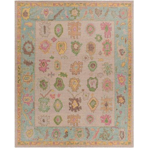 Kars Hand Knotted Green, Blue, Pink & Yellow Area Rug - Available in a Variety of Sizes - Rugs - The Well Appointed House