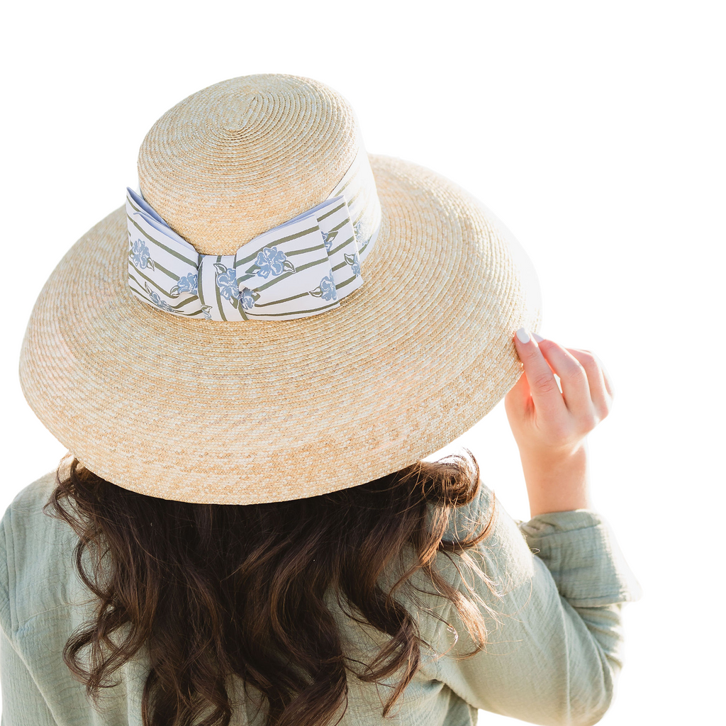 Krista Robertson Straw Sun Hat With Bow - The Well Appointed House