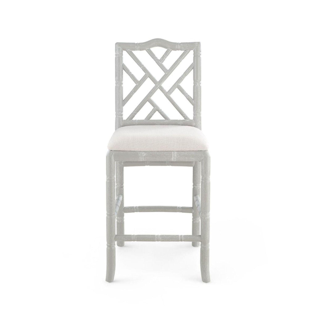 Lacquered Oak Bamboo Fretwork Hampton Counter Stool - Bar & Counter Stools - The Well Appointed House