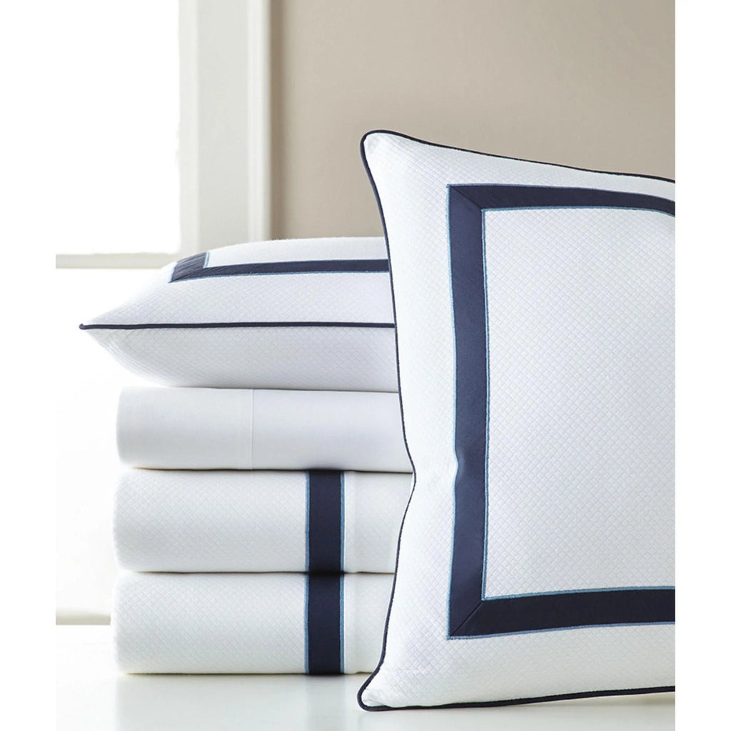 Lancaster Tape Applique Satin Stitched Edge Sheet Sets - Sheet Sets - The Well Appointed House
