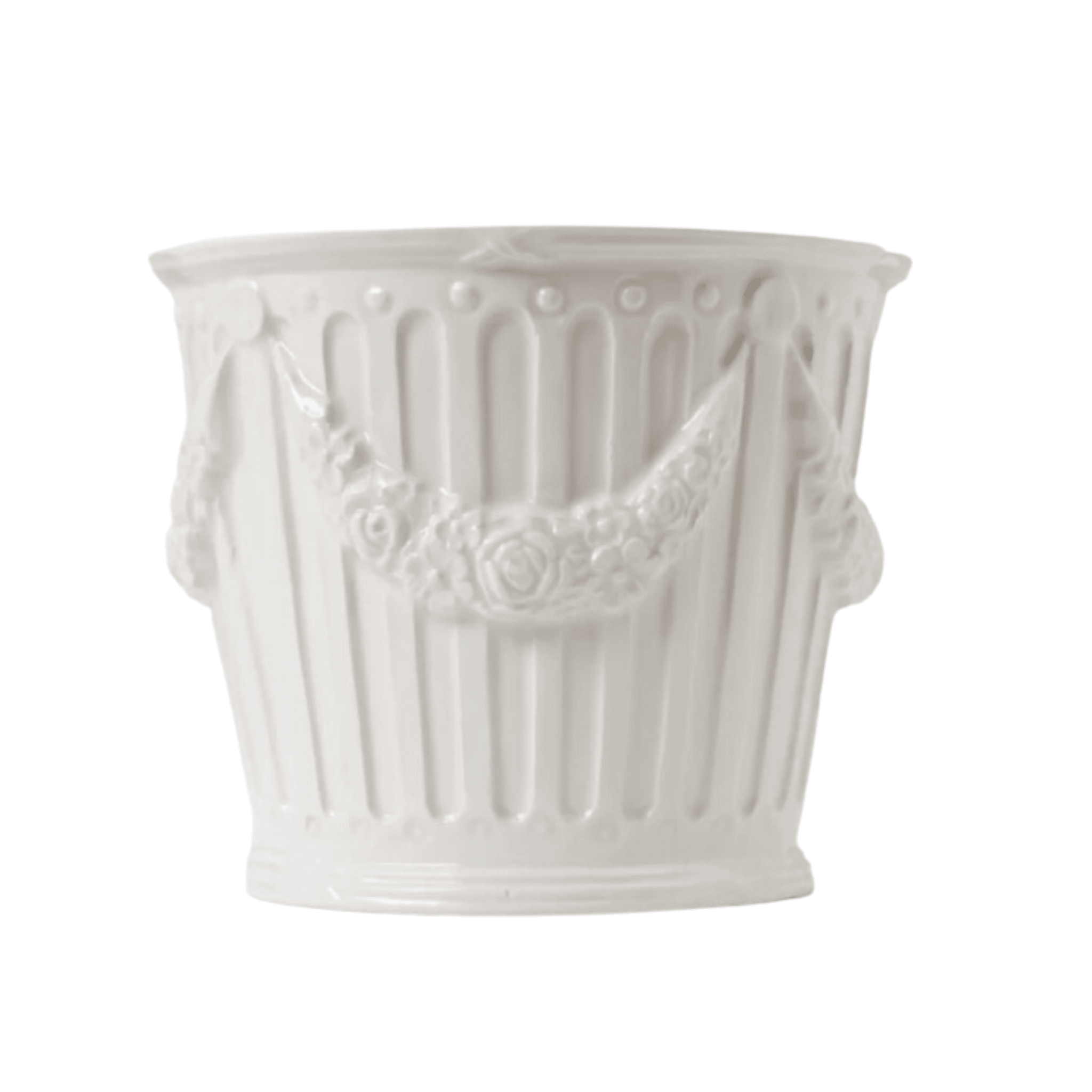 large cream ceramic plant pots Abigail's Garland Decor Cream Cachepot, Large