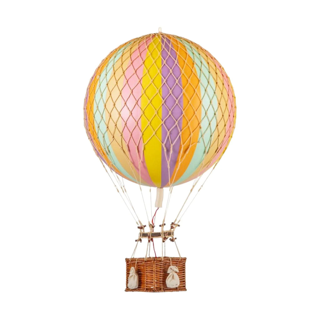 Large Pastel Rainbow Striped Hot Air Balloon Model - Little Loves Decor - The Well Appointed House