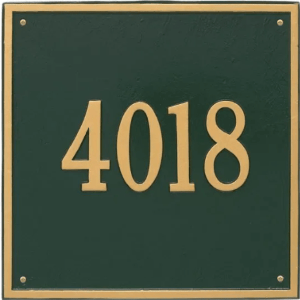 Large Personalized Square Address Wall Plaque– Available in Multiple Finishes - Address Signs & Mailboxes - The Well Appointed House