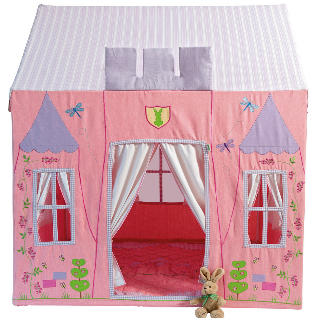Large Princess Castle Playhouse for Kids and Matching Floor Quilt - The Well Appointed House 