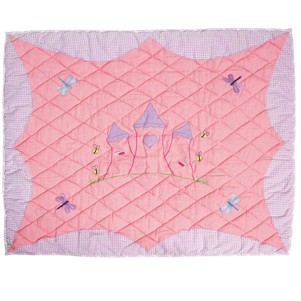 Large Princess Castle Playhouse for Kids and Matching Floor Quilt - The Well Appointed House 