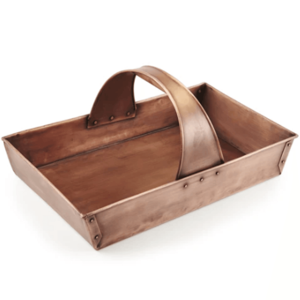 Large Pure Copper Garden Trug Basket - Baskets & Bins - The Well Appointed House