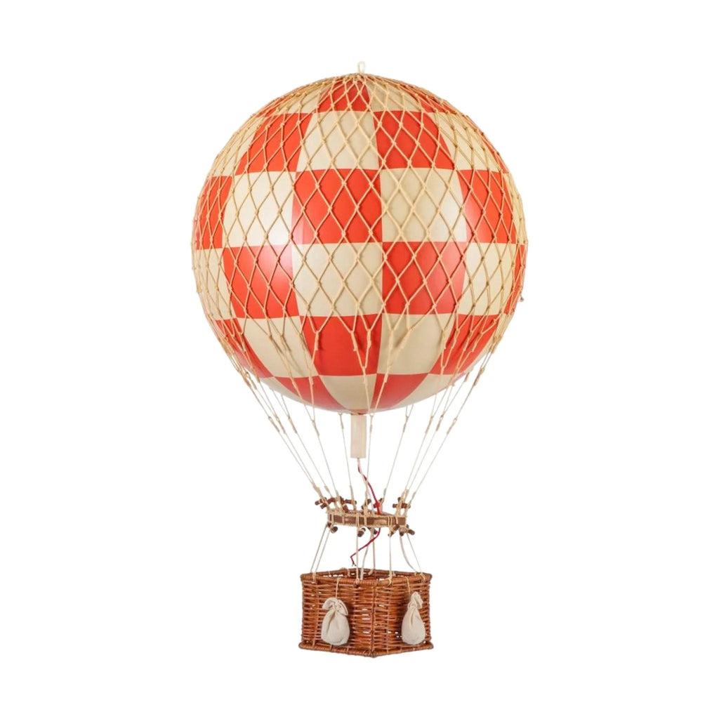 Large Red & Gold Checked Hot Air Balloon Model - Little Loves Decor - The Well Appointed House
