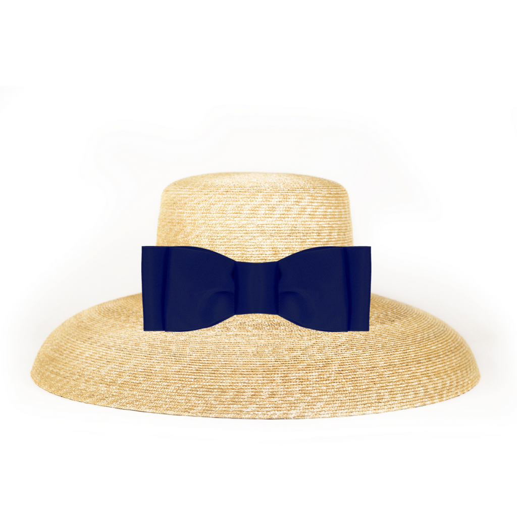 Straw Hat With Flat Bow - The Well Appointed House