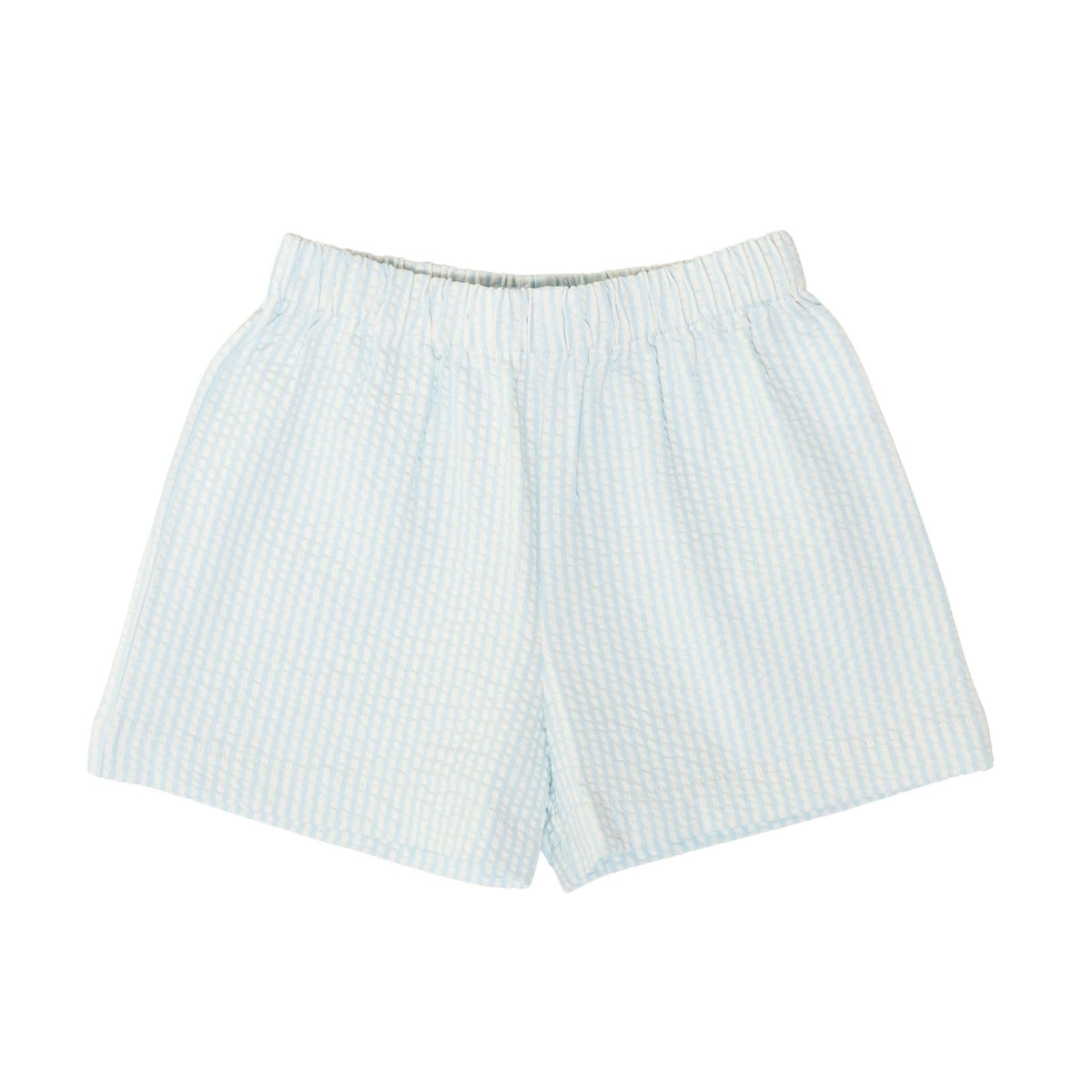 Bailey Boys Elastic Waist Pull On Shorts - Blue Check Seersucker main image 1