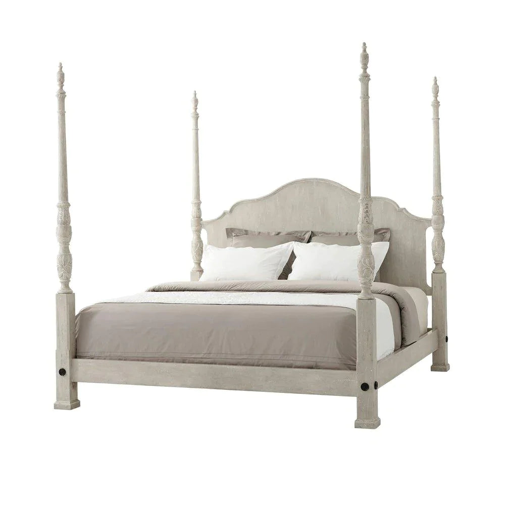 Limestone Painted Middleton Four Poster King Bed - Beds & Headboards - The Well Appointed House