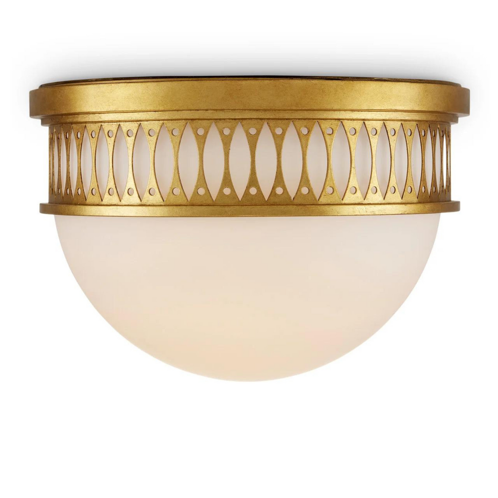 Lola Flush Mount in Gold Leaf - The Well Appointed House 