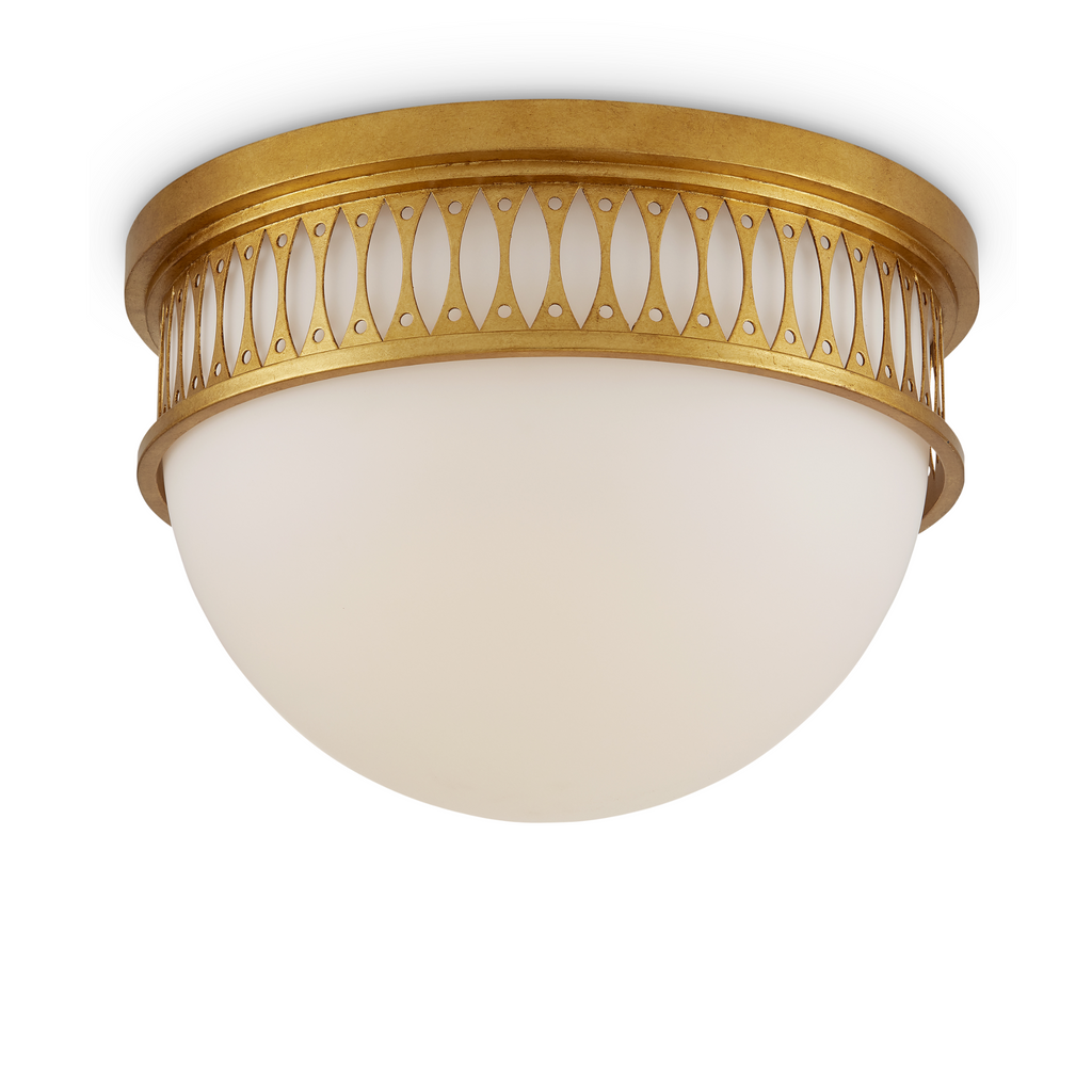 Lola Flush Mount in Gold Leaf - The Well Appointed House 