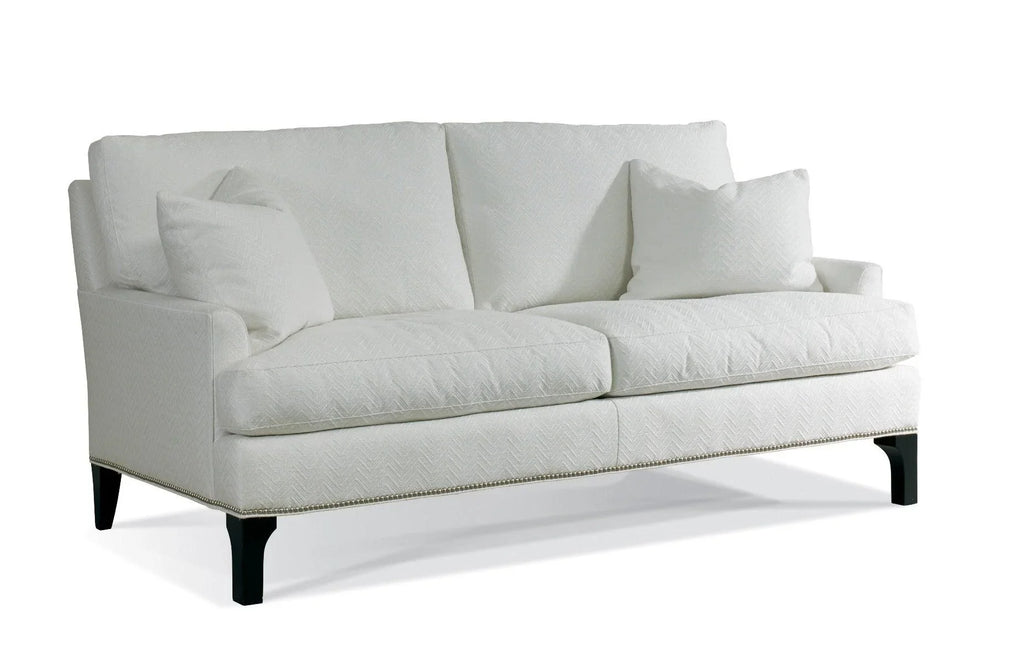 Loose Pillow Back Upholstered in Luck White Fabric Sofa - Sofas & Settees - The Well Appointed House