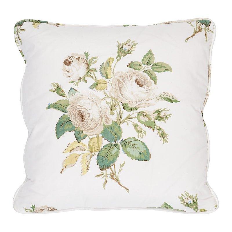 Loudon Beige Rose 14" Cotton Throw Pillow - Pillows - The Well Appointed House
