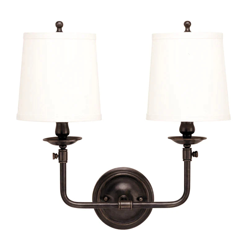 Ludlow One Light Wall Sconce with Pleated Shade Available in Five Finishes - Sconces - The Well Appointed House