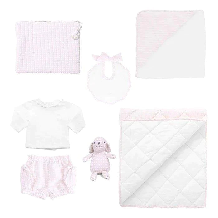 Luxe Baby Gift Set in Pink Gingham - Baby Gifts - The Well Appointed House