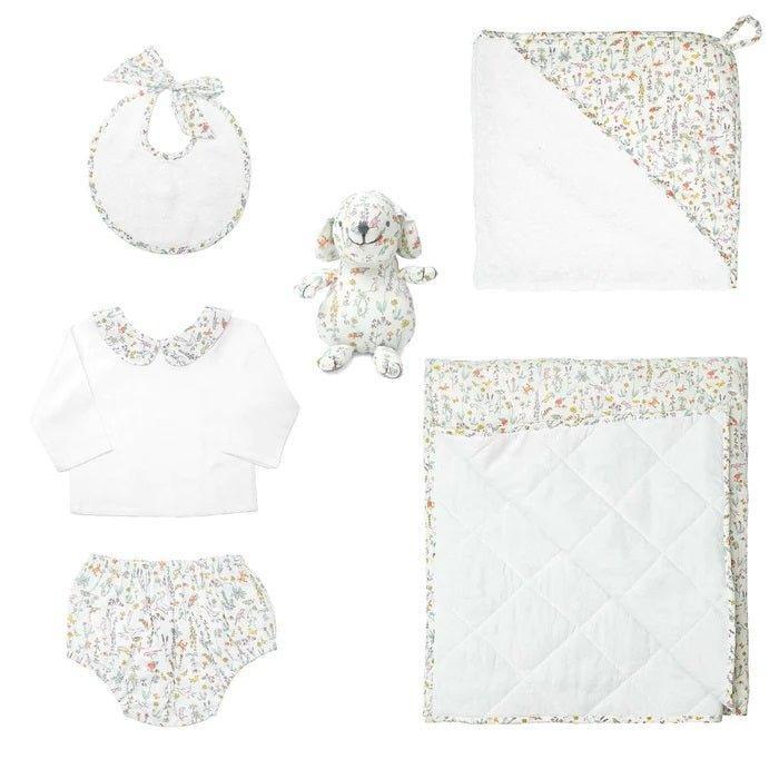 Luxe Baby Gift Set in White with Animal Design - Baby Gifts - The Well Appointed House