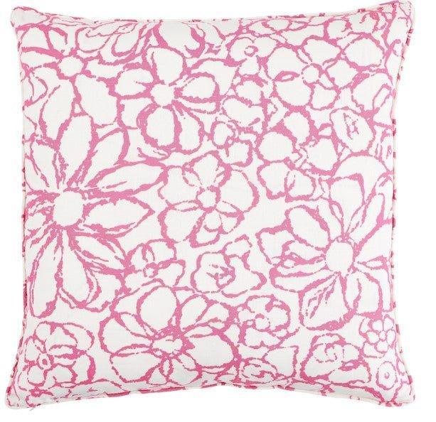 Magenta Abstract Floral 22" Throw Pillow - Pillows - The Well Appointed House