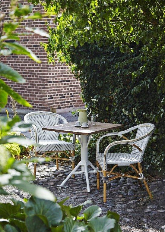 Malacca Cane Rattan Bistro Style Arm Chair - Outdoor Dining Tables & Chairs - The Well Appointed House