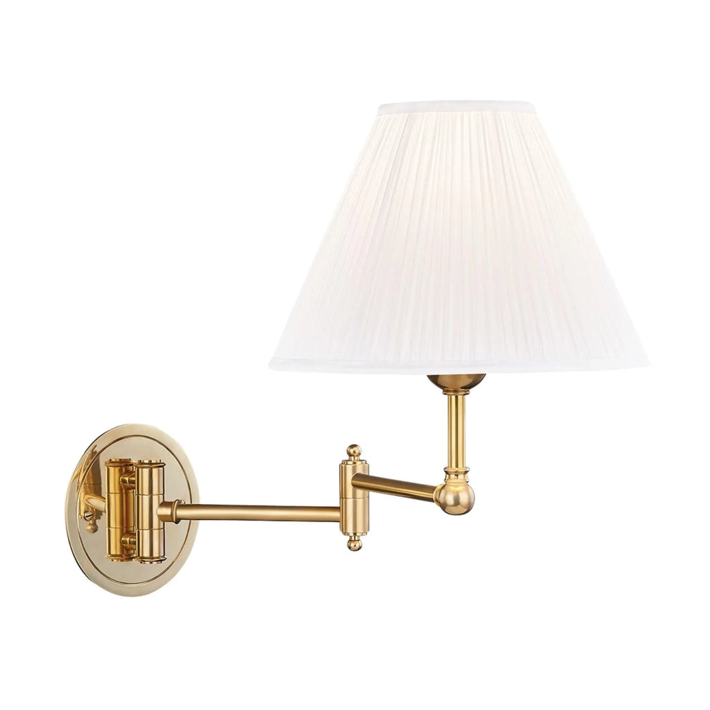 Mark D. Sikes for Hudson Valley Lighting Signature No.1 One Light Adjustable Wall Sconce in Aged Brass - Sconces - The Well Appointed House