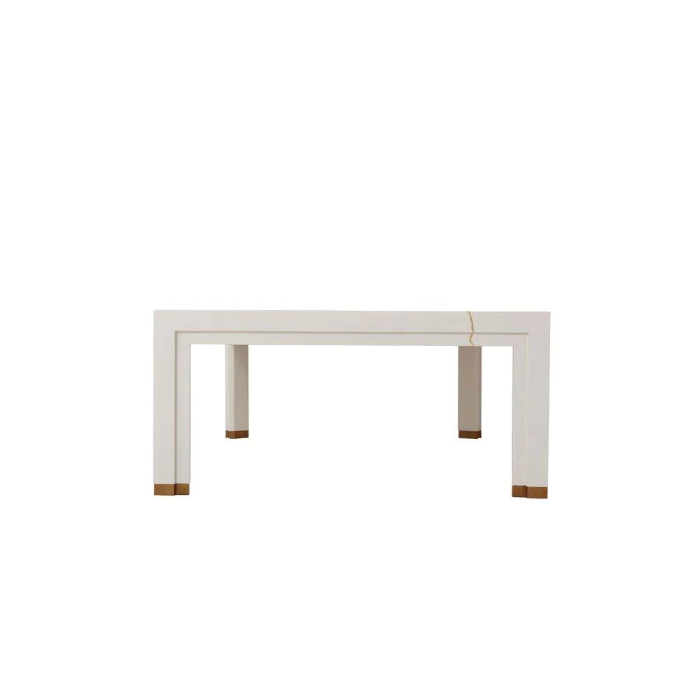 Marloe Lacquered White Coffee Table - Coffee Tables - The Well Appointed House