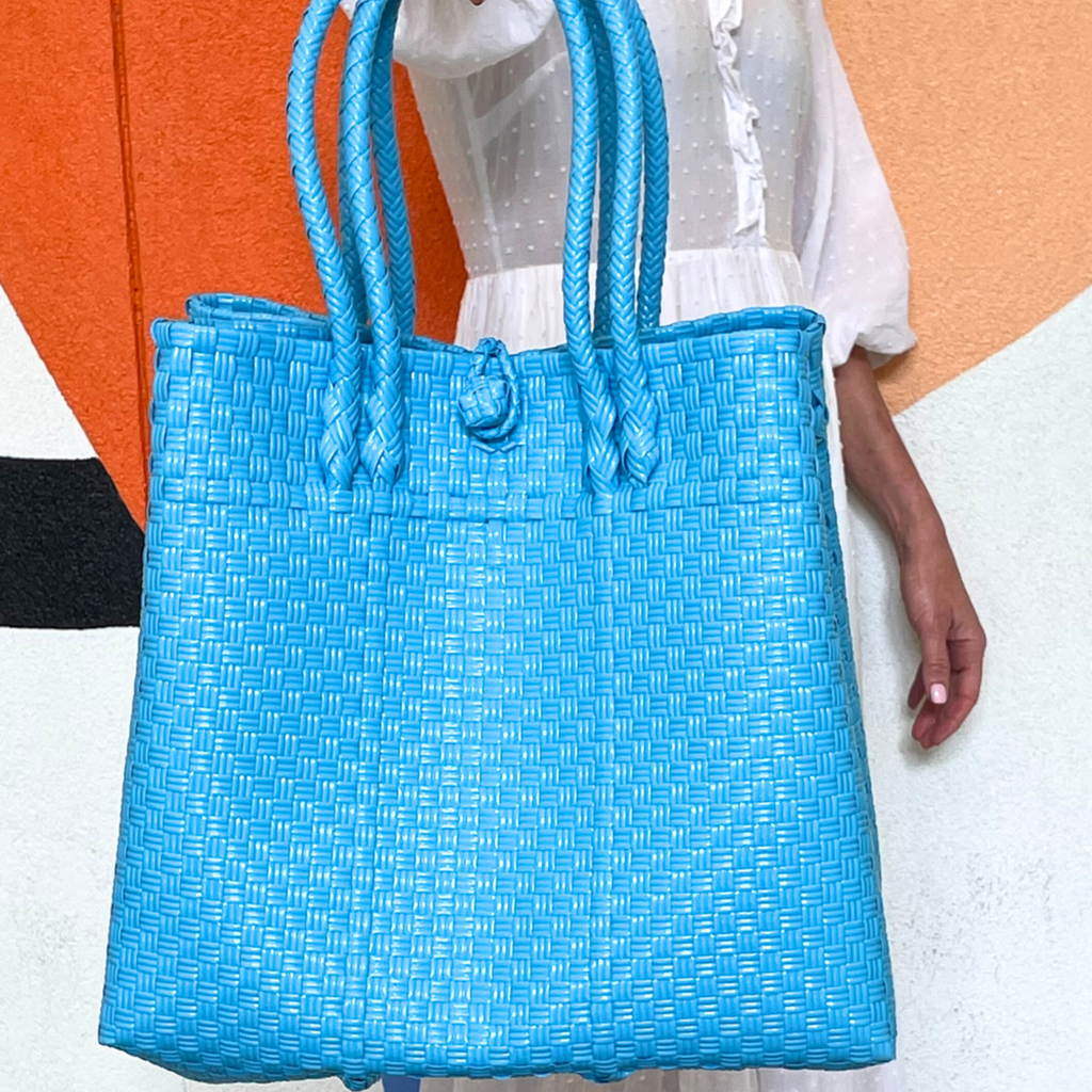 Maxi Piper Tote in Blue- The Well Appointed House
