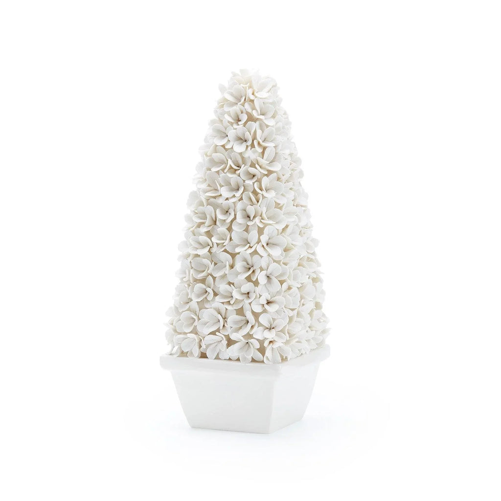 Mayfair Tall Boxwood Topiary in Blanc de Chine - Decorative Objects - The Well Appointed House