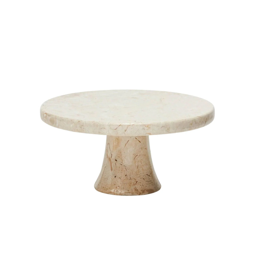 Medium Marble Cake Stand in Cream - Serveware - The Well Appointed House