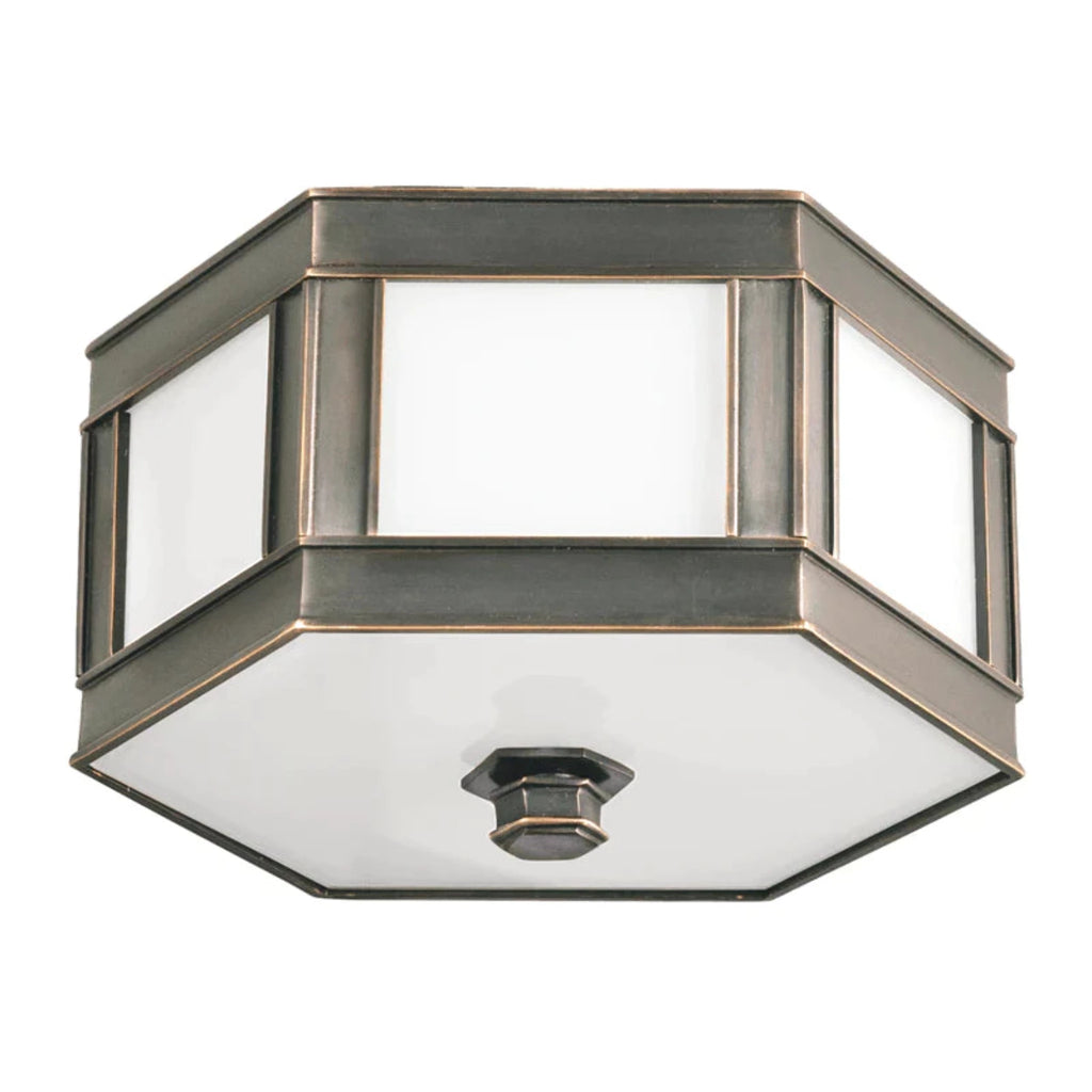 Medium Nassau Hexagonal Ceiling Flush Mount Available in Four Finishes - Flush Mounts - The Well Appointed House