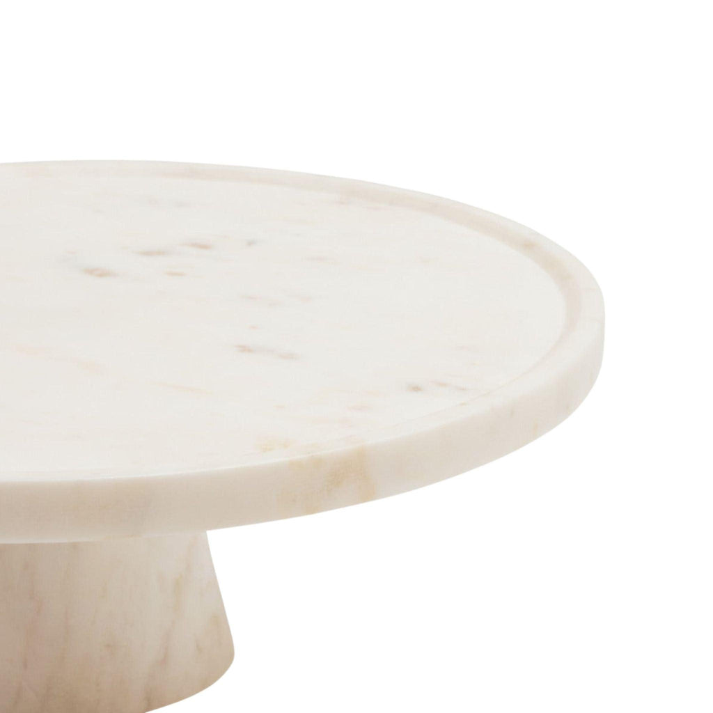 Medium White Marble Cake Stand - Serveware - The Well Appointed House