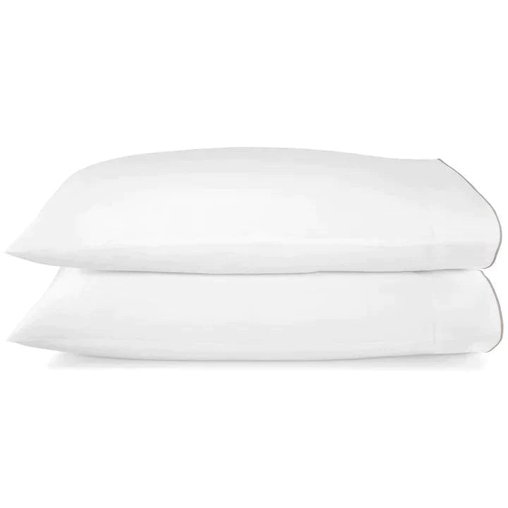 Melody Embroidered Sateen Pillowcases - Pillowcases - The Well Appointed House